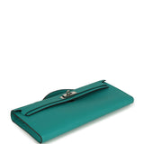 Pre-owned Hermes Kelly Cut Vert Verone Swift Palladium Hardware
