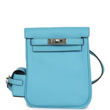 Hermes Mini Kelly Jump Backpack Celeste Swift Palladium Hardware