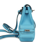 Hermes Mini Kelly Jump Backpack Celeste Swift Palladium Hardware