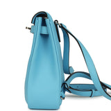 Hermes Mini Kelly Jump Backpack Celeste Swift Palladium Hardware
