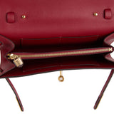 Hermes Kelly Wallet To Go Rouge Grenat Epsom Gold Hardware