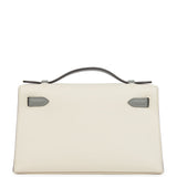 Hermes Special Order (HSS) Kelly Pochette Beton and Gris Meyer Swift Palladium Hardware