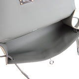 Hermes Special Order (HSS) Kelly Pochette Beton and Gris Meyer Swift Palladium Hardware