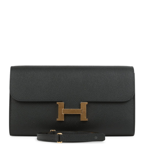 Hermes Constance Wallet To Go Black Epsom Gold Hardware