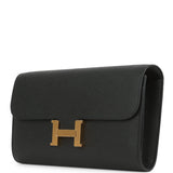 Hermes Constance Wallet To Go Black Epsom Gold Hardware