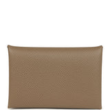 Hermes Calvi Card Holder Etoupe Epsom Palladium Hardware