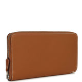 Hermes Silk'In Classique Long Wallet Gold Epsom Palladium Hardware