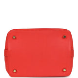 Pre-owned Hermes Sac Toolbox 20 Rouge Tomate Evercolor Gold Hardware