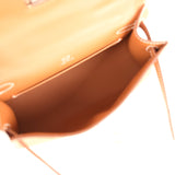 Hermes Kelly Pochette Gold Swift Palladium Hardware