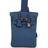 Hermes HAC A Dos PM Backpack Blue Tie Togo Palladium Hardware