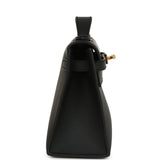 Hermes Kelly Pochette Black Swift Gold Hardware