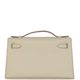 Hermes Special Order (HSS) Kelly Pochette Beton Verso Swift Permabrass Hardware