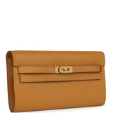 Hermes Kelly Wallet To Go Sesame Epsom Gold Hardware