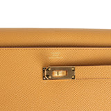 Hermes Kelly Wallet To Go Sesame Epsom Gold Hardware