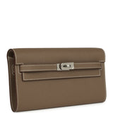 Hermes Kelly Wallet To Go Etoupe Epsom Palladium Hardware