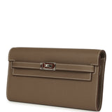 Hermes Kelly Wallet To Go Etoupe Epsom Palladium Hardware