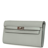 Hermes Kelly Wallet To Go Gris Pantin Epsom Palladium Hardware
