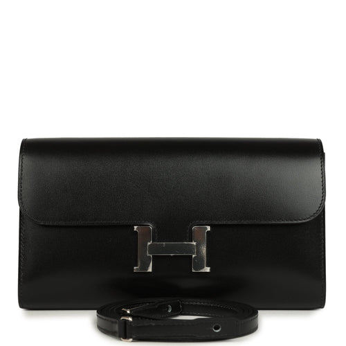 Hermes Constance Wallet To Go Black Box Palladium Hardware