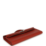 Pre-owned Hermes Kelly Cut Brique Swift Palladium Hardware