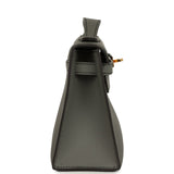 Hermes Special Order (HSS) Kelly Pochette Gris Meyer Verso Swift Gold Hardware