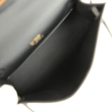 Hermes Special Order (HSS) Kelly Pochette Gris Meyer Verso Swift Gold Hardware