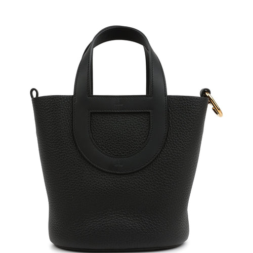 Hermes In-The-Loop 18 Black Clemence and Swift Gold Hardware