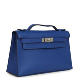 Hermes Kelly Pochette Bleu Royal Swift Palladium Hardware