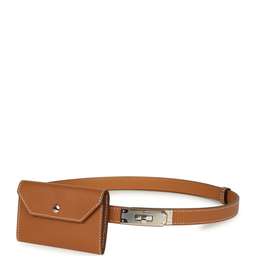 Hermes Kelly Pocket Belt 18 Gold Epsom Palladium Hardware