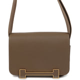 Hermes Geta Etoupe Chevre Mysore Gold Hardware