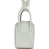 Hermes Mini Lindy Bleu Pale Clemence Gold Hardware