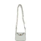 Hermes Mini Lindy Bleu Pale Clemence Gold Hardware