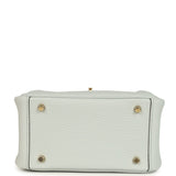 Hermes Mini Lindy Bleu Pale Clemence Gold Hardware