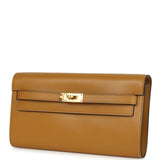 Hermes Kelly Wallet To Go Sesame Tadelakt Gold Hardware