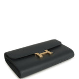 Hermes Constance Wallet To Go Gris Misty Evercolor Permabrass Hardware