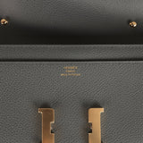 Hermes Constance Wallet To Go Gris Misty Evercolor Permabrass Hardware