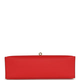 Hermes Special Order (HSS) Kelly Pochette Rouge de Coeur Verso Swift Permabrass Hardware