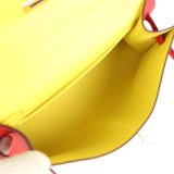 Hermes Special Order (HSS) Kelly Pochette Rouge de Coeur Verso Swift Permabrass Hardware