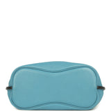 Pre-owned Hermes So Kelly 22 Blue Jean Togo Palladium Hardware