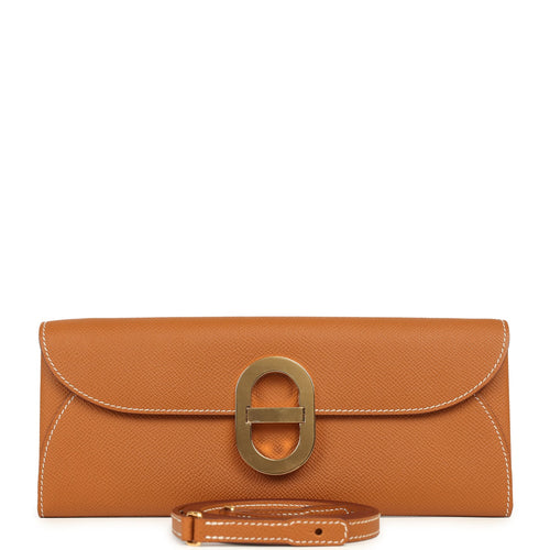 Hermes Maillon Chaine d' Ancre Wallet to Go Gold Epsom Gold Hardware