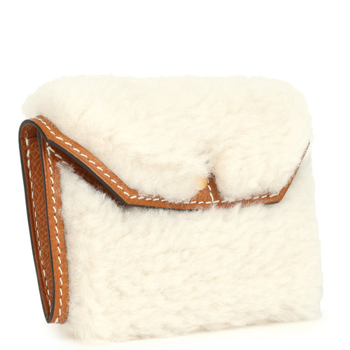 Hermes Kelly Pocket Teddy 18 Belt Gold Epsom and Shearling Gold Hardware