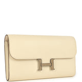 Pre-owned Hermes Constance Wallet To Go Nata Epsom Marquette Palladium Hardware