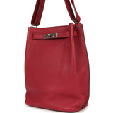 Pre-owned Hermes So Kelly 22 Rubis Togo Palladium Hardware