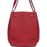 Pre-owned Hermes So Kelly 22 Rubis Togo Palladium Hardware