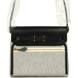 Hermes Herbag Zip 20 Mini Ecru and Black Toile H Canvas and Black Vache Hunter Gold Hardware