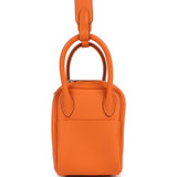 Hermes Mini Lindy II Orange Clemence Palladium Hardware
