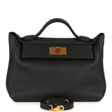 Hermes 24/24 29 Black Togo and Swift Gold Hardware