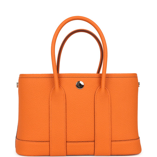 Hermes Garden Party Neo 23 Orange Togo Palladium Hardware