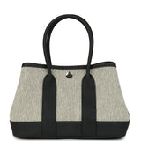 Hermes Garden Party Neo 23 Black-Ecru Toile H Canvas and Black Negonda Palladium Hardware