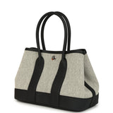 Hermes Garden Party Neo 23 Black-Ecru Toile H Canvas and Black Negonda Palladium Hardware