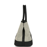 Hermes Garden Party Neo 23 Black-Ecru Toile H Canvas and Black Negonda Palladium Hardware